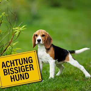 Achtung bissiger Hund Metallschild