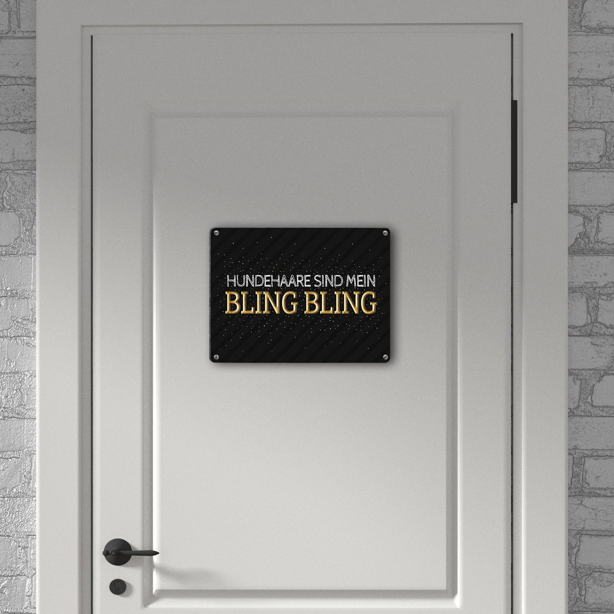 Hundehaare sind mein Bling Bling Metallschild