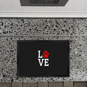 Love Fußmatte mit Pfote Motiv - Hund Hunde Familie wohnen Wohnung Liebe