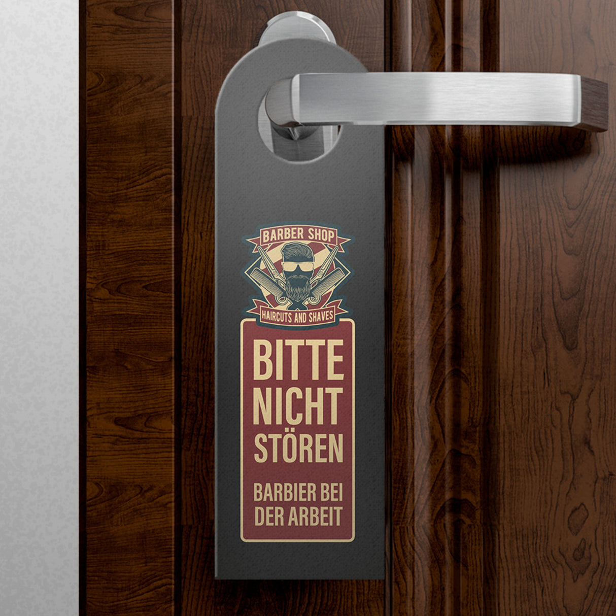 Herzlich willkommen oder nicht stören Barber-Shop Türhänger