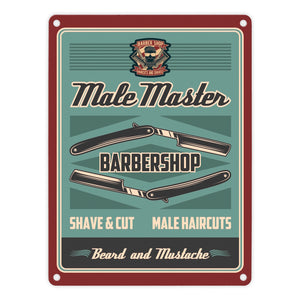 Retro Barber-Shop Metallschild