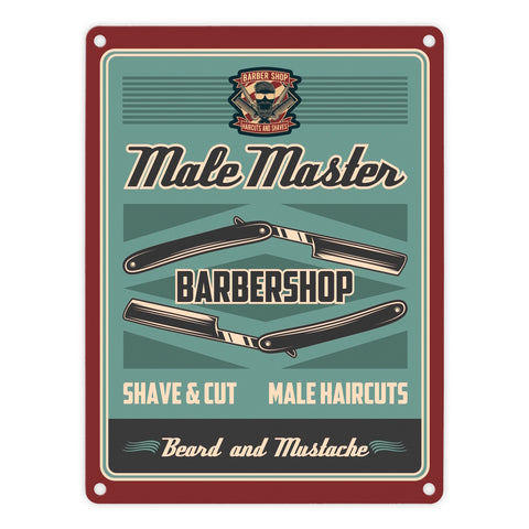 Retro Barber-Shop Metallschild