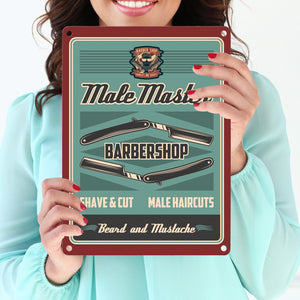 Retro Barber-Shop Metallschild