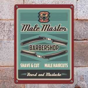 Retro Barber-Shop Metallschild