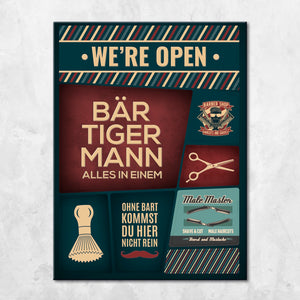 Barber-Shop Kühlschrankmagnete im 8er Set