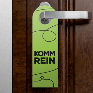 Nicht stören, ich zocke oder Komm rein Türhänger -grün mit Zocker Motiv