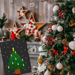 Weihnachtsbaum im Schnee Metallschild