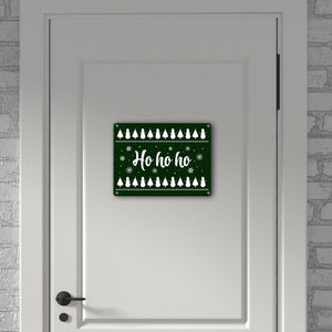 Ho ho ho Metallschild mit Weihnachtsmuster Motiv