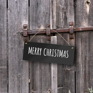 Merry Christmas Metallschild -weiß