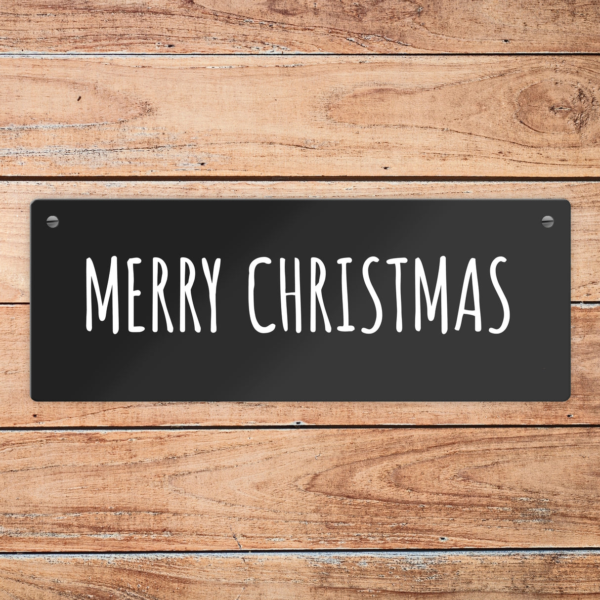 Merry Christmas Metallschild -weiß