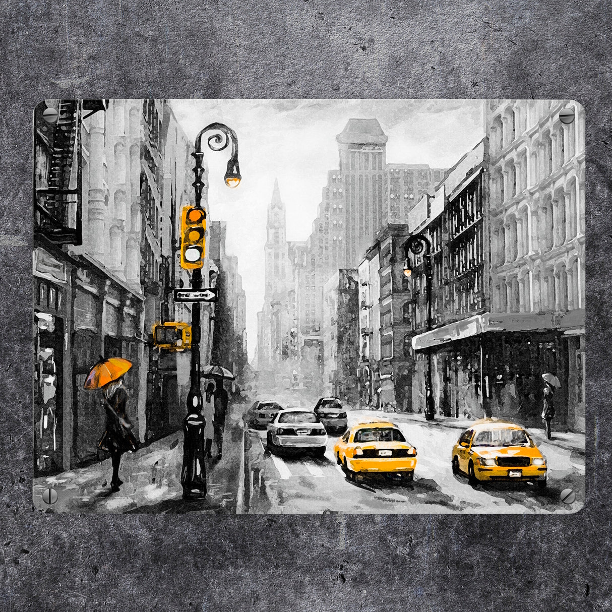 New York City Taxi Metallschild