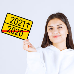 Anfang 2021 Ende 2020 Stadtschild Metallschild