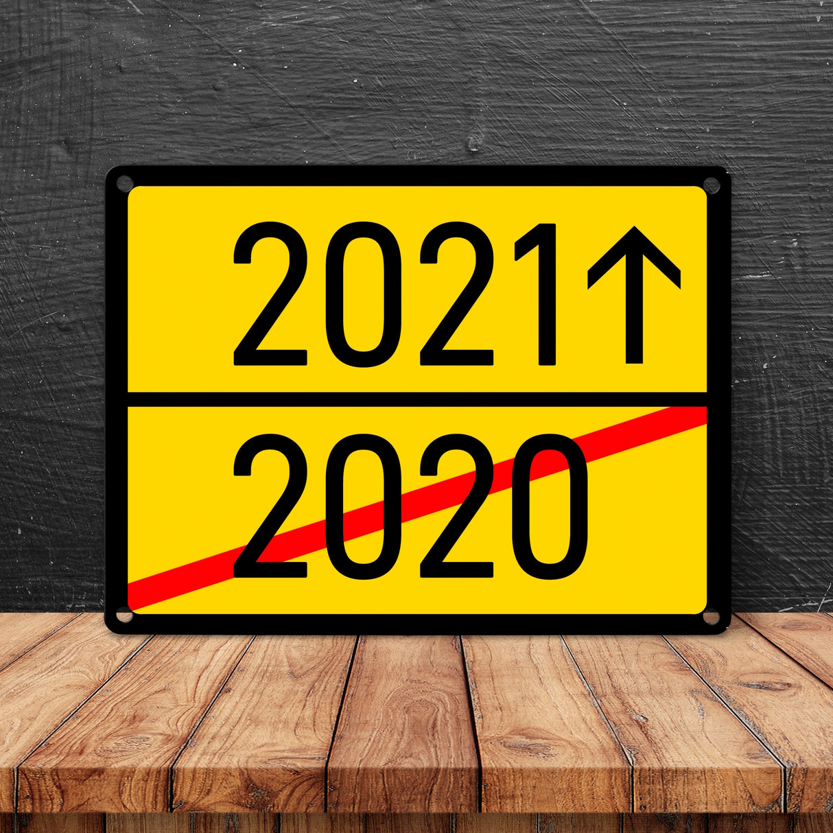 Anfang 2021 Ende 2020 Stadtschild Metallschild