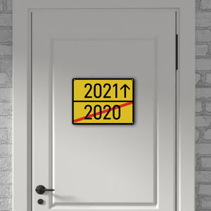 Anfang 2021 Ende 2020 Stadtschild Metallschild
