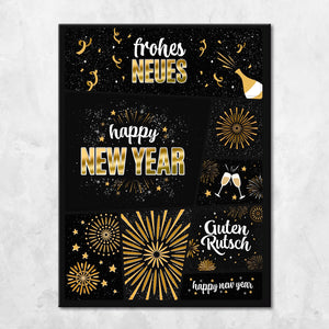 Silvester Kühlschrankmagnete im 8er Set