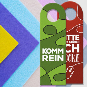 Nicht stören, ich zocke oder Komm rein Türhänger -grün mit Maus Motiv