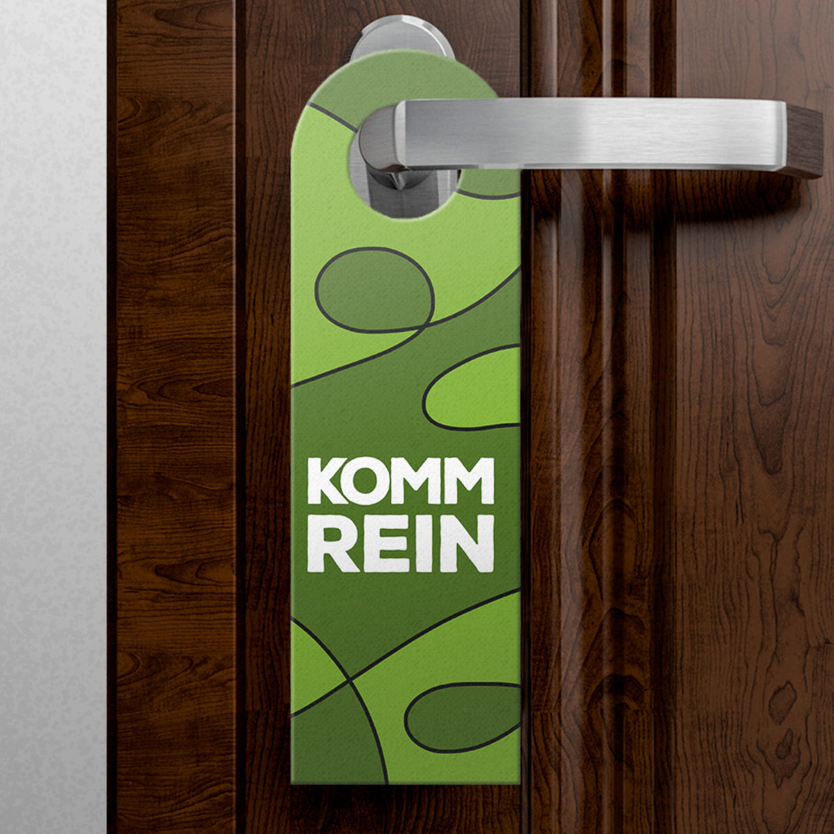 Nicht stören, ich zocke oder Komm rein Türhänger -grün mit Maus Motiv