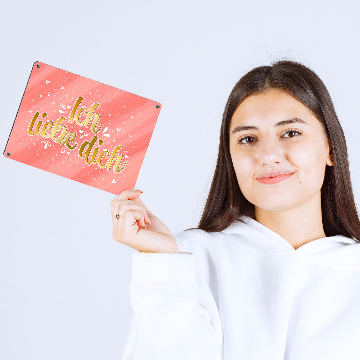 Liebes Spruch Metallschild - Valentinstag Liebe Glück Pärchen Herz Frau Mann Paar Ehe