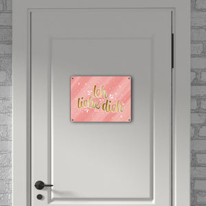 Liebes Spruch Metallschild - Valentinstag Liebe Glück Pärchen Herz Frau Mann Paar Ehe