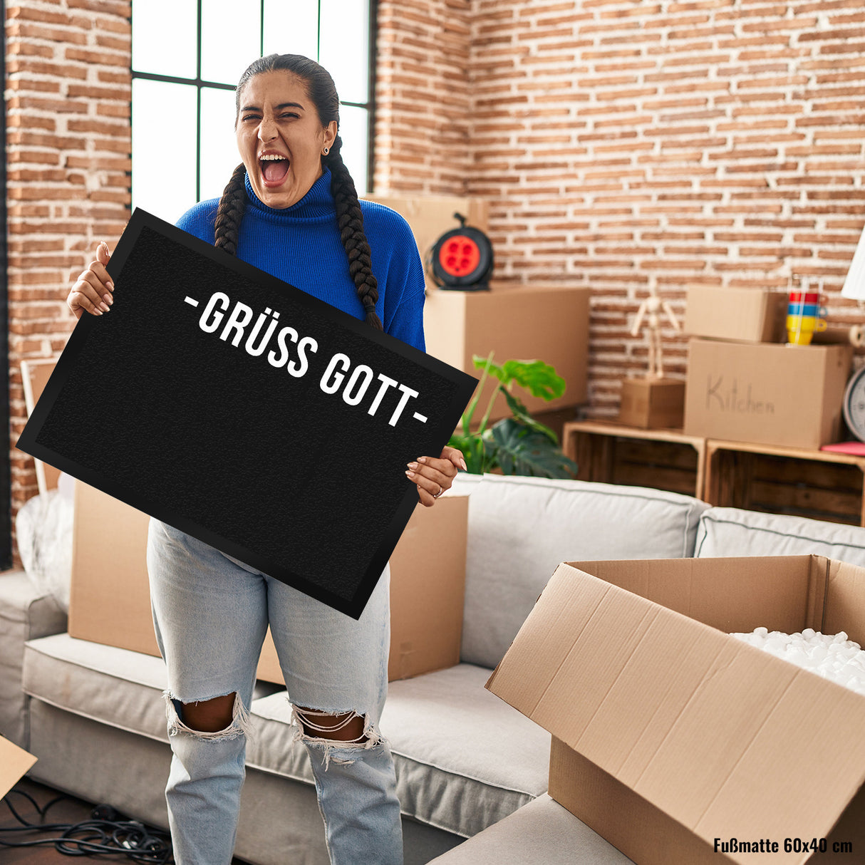 Grüß Gott Dialektgrüße Fußmatte