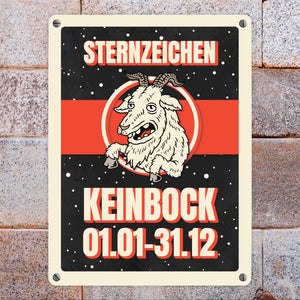 Sternzeichen Keinbock Metallschild- Horoskop Sterne Astrologie Jahr Stern