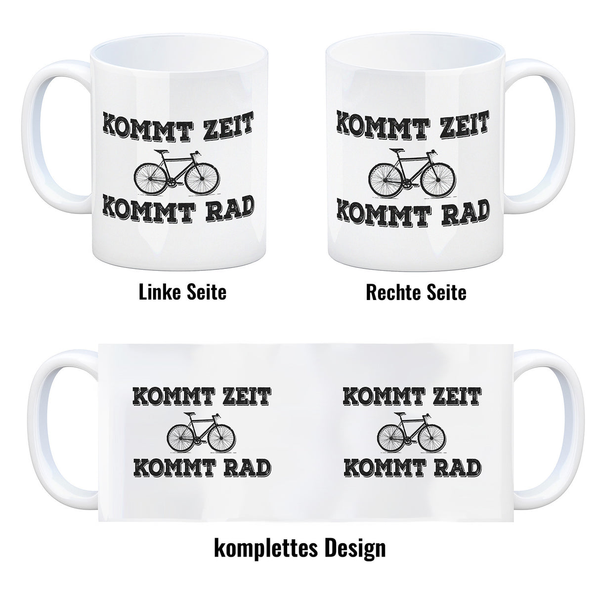 Kommt Zeit kommt Rad Mountainbike Kaffeebecher