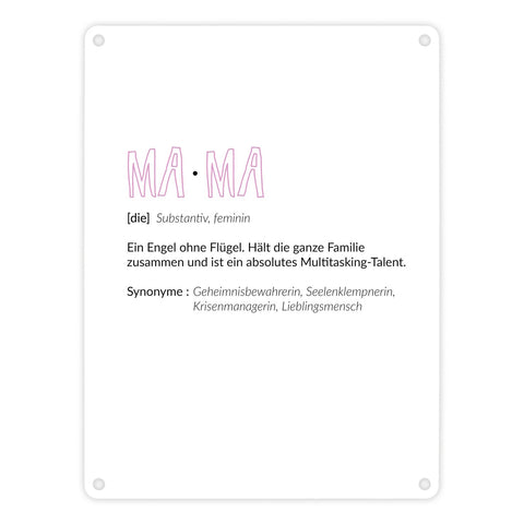 Definition Mama Metallschild