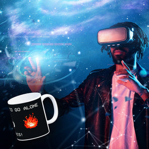 Dangerous to go Alone Kaffeebecher für alle Retro Zocker mit Pixel-Motiv