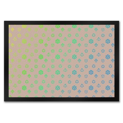 Tabletop Fußmatte mit coolem Würfelmuster