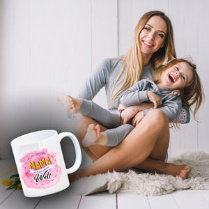 Für die beste Mama Kaffeebecher mit Wasserfarbenmotiv