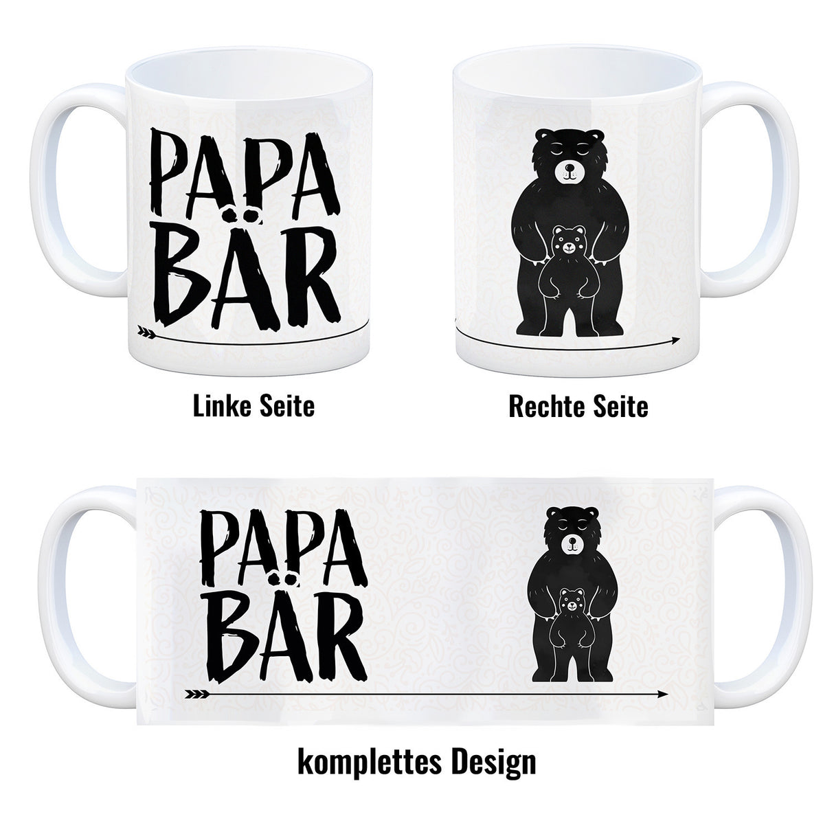 Papa Bär Kaffebecher mit süßem Bärenmotiv Kaffeebecher