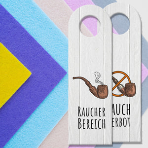Rauchverbot - Raucherbereich Türhänger