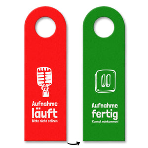 Aufnahme läuft - Aufnahme fertig Türhänger