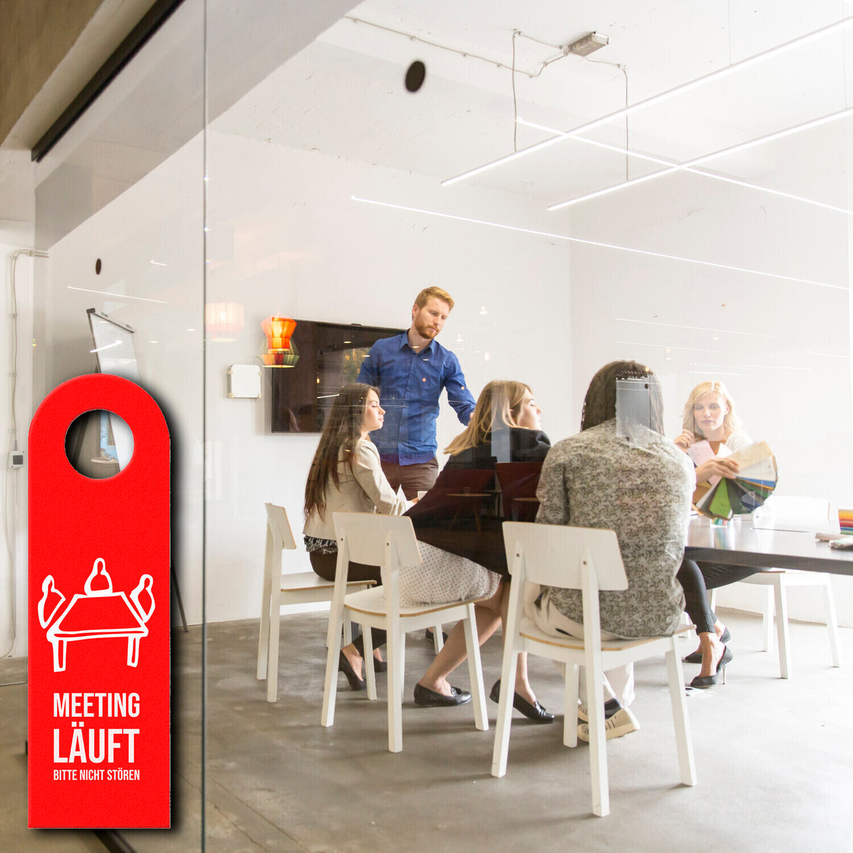 Meeting läuft - Raum frei Türanhänger