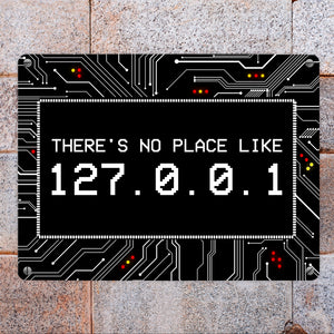Localhost Metallschild mit IP Adresse 127.0.0.1