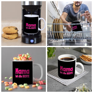 Mama ist die Beste Kaffeebecher und Pink