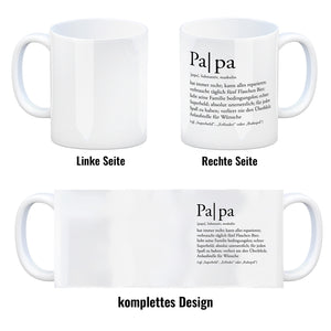 Papa Kaffeebecher mit lustiger Worterklärung