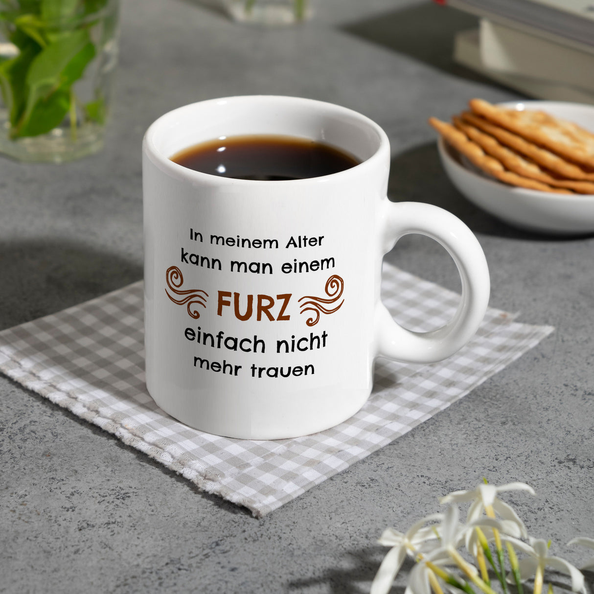 Kaffeebecher In meinem Alter kann man einem Furz einfach nicht mehr trauen