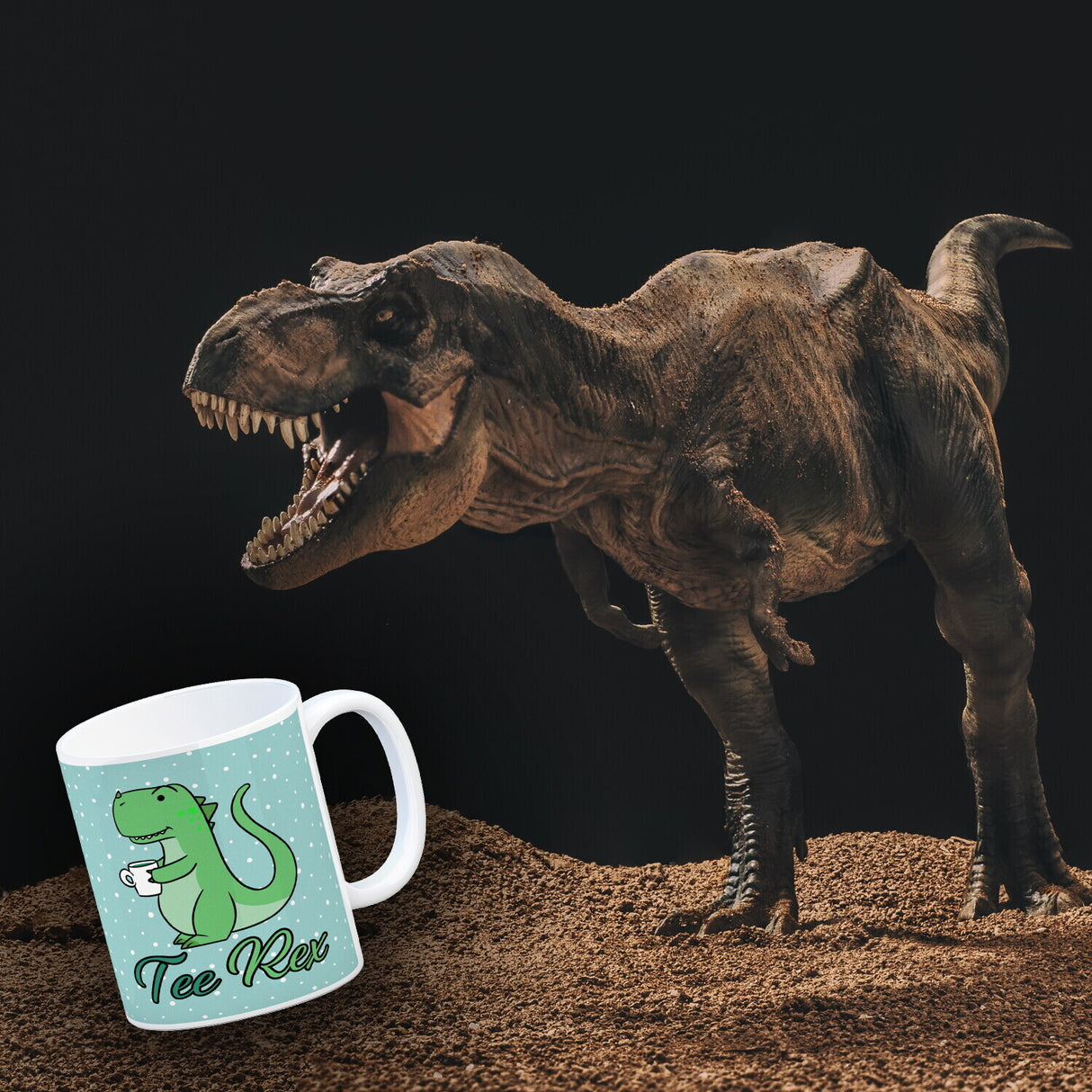 Tee Rex Kaffeebecher mit lustigem T-Rex Dino