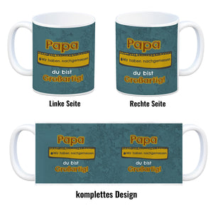Kaffeebecher Papa du bist großartig - Meterstab Vatertag Geschenk