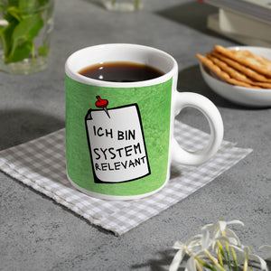 Kaffeebecher mit Spruch - Ich bin systemrelevant Arbeit Lustig Virus Krise