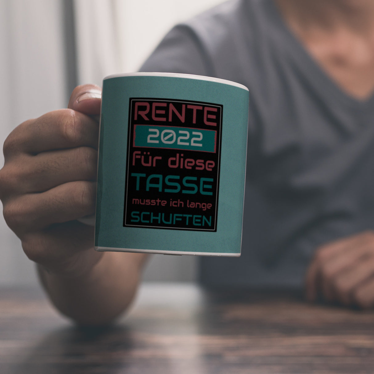 Rente 2021 Kaffeebecher - dafür musste ich lange arbeiten - Vintage Tasse bedruckt
