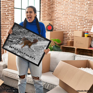 Hereingehüpft Fussmatte mit Eichhörnchen