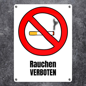 Rauchen verboten Verbotsschild im Comic-Stil
