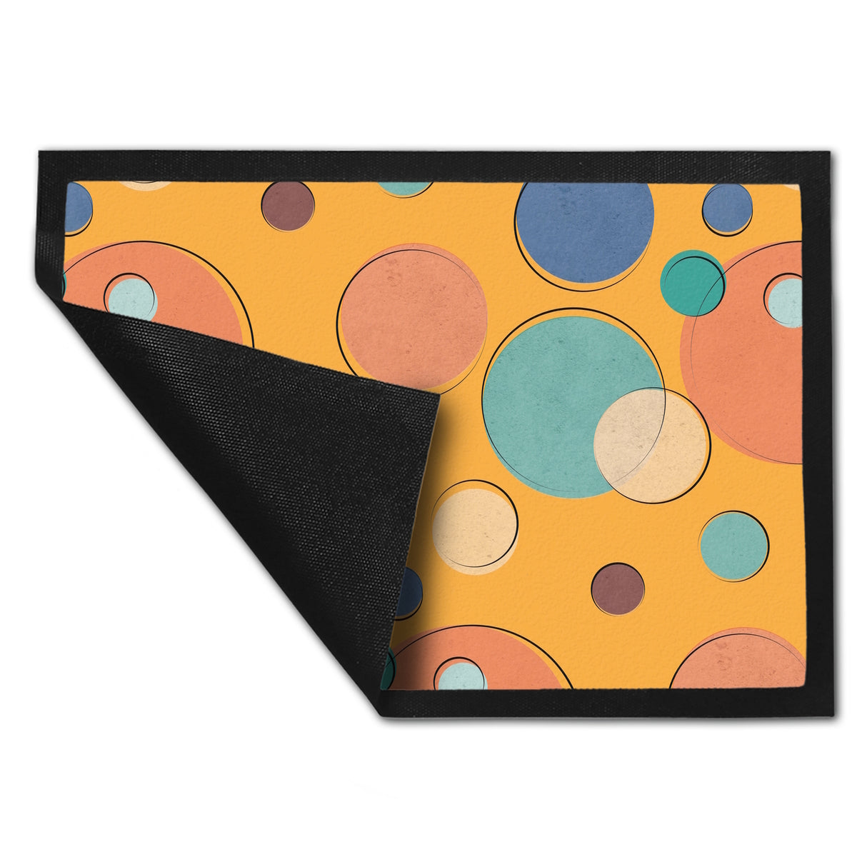 Bunte Kreise Design Fußmatte mit schönem buntem Muster
