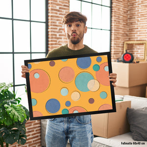Bunte Kreise Design Fußmatte mit schönem buntem Muster