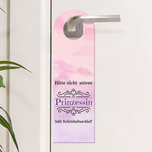 Bitte nicht stören Prinzessin hält Schönheitsschlaf Türhänger
