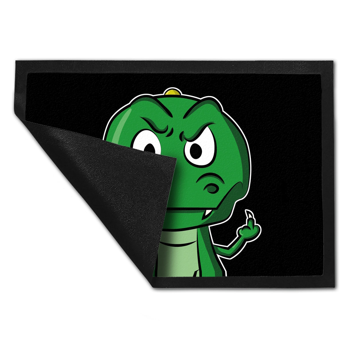 T-Rex Fußmatte in 35x50 cm mit Spruch Stinkefinger Motiv
