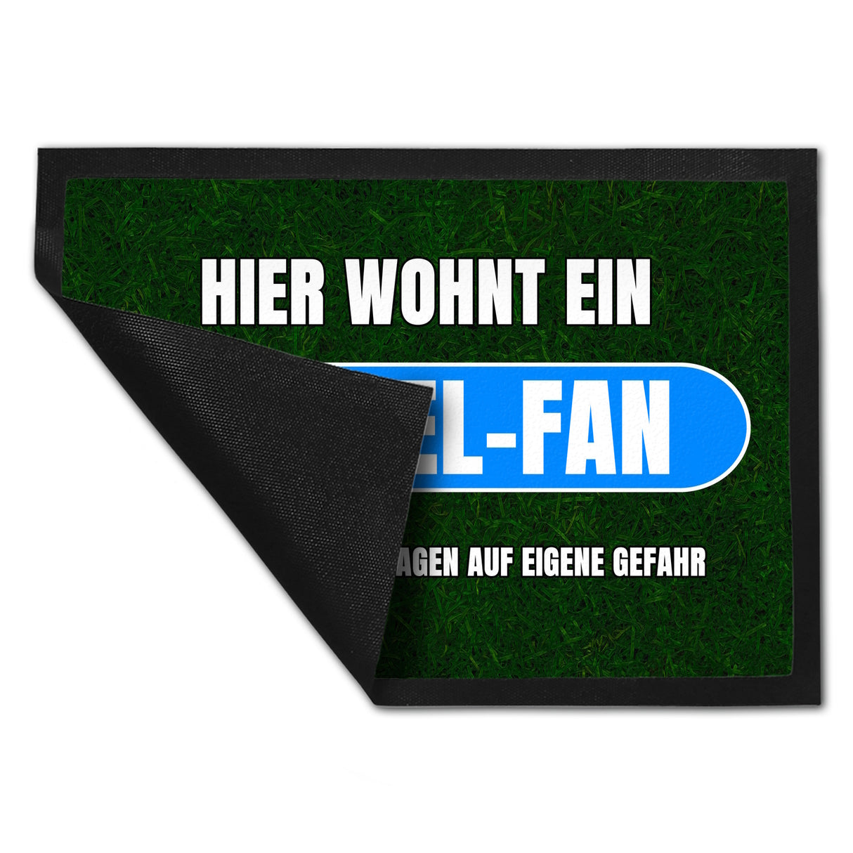 Hier wohnt ein Neapel-Fan Fußmatte in 35x50 cm mit Rasenmotiv
