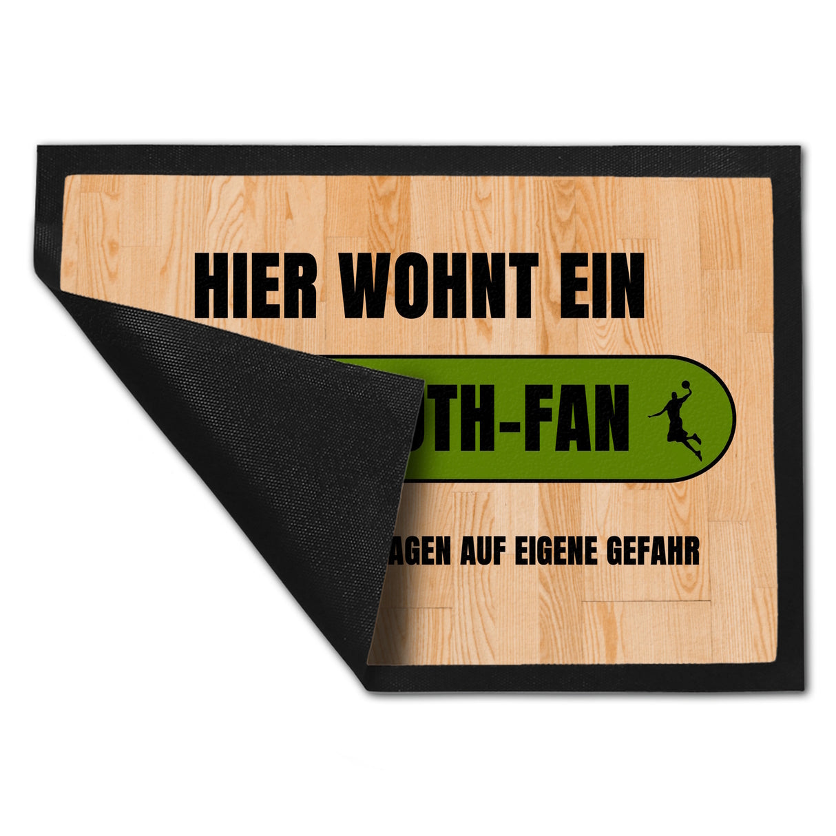 Hier wohnt ein Bayreuth-Fan Fußmatte in 35x50 cm mit Turnhallenboden Motiv